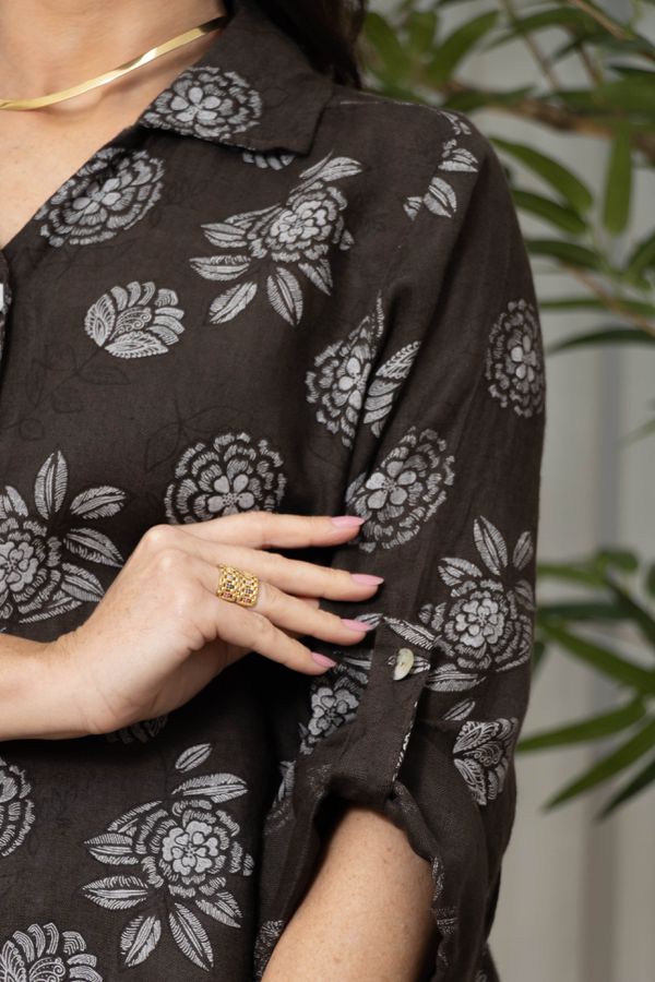 CAMISA POMEZIA CHOCOLATE - Loja Linho Italiano