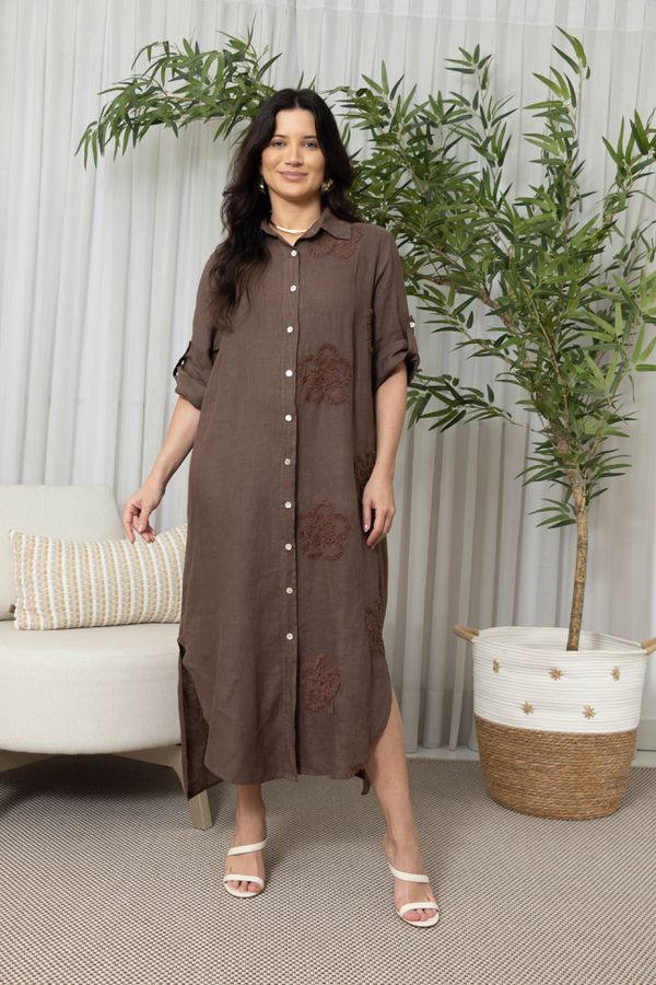 CHEMISE APRILIA CHOCOLATE - Loja Linho Italiano