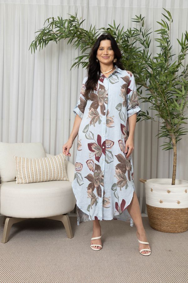 CHEMISE BARI AZUL BEBE - Loja Linho Italiano