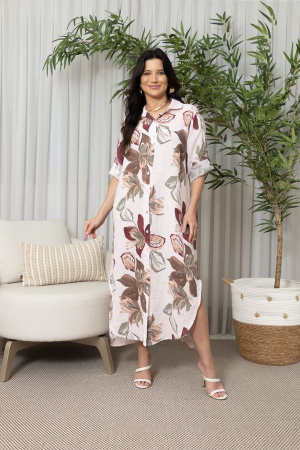 CHEMISE BARI ROSA BEBÊ - Loja Linho Italiano