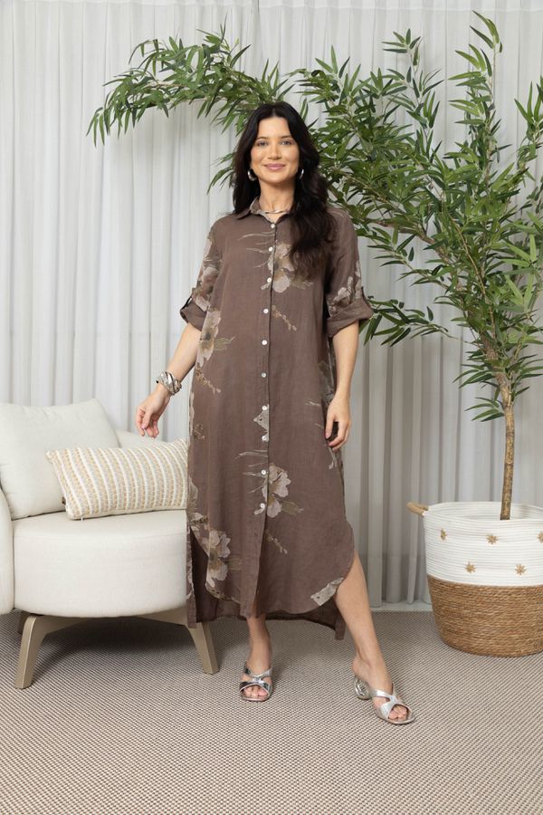 CHEMISE GENOVA CHOCOLATE - Loja Linho Italiano