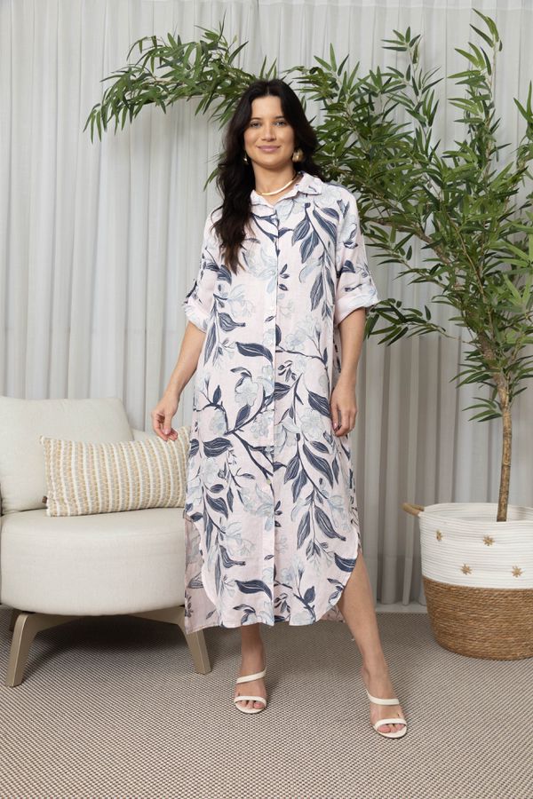 CHEMISE PALERMO ROSA BEBÊ - Loja Linho Italiano