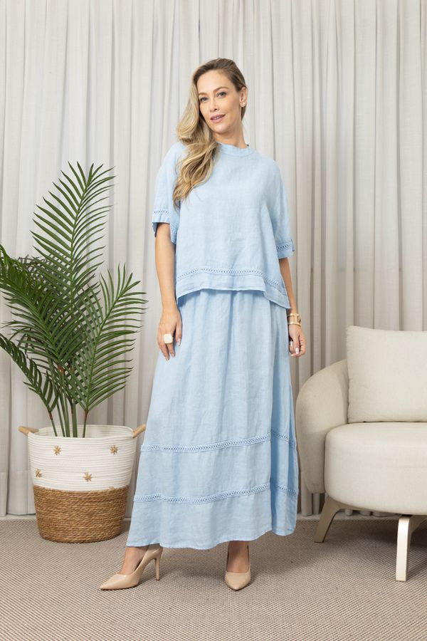 BATA AMORE CJ AZUL BEBE - Loja Linho Italiano