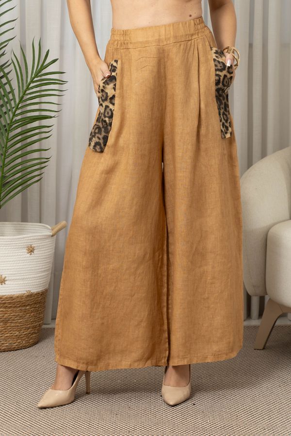 CALÇA BARBARA CJ CARAMELO - Loja Linho Italiano