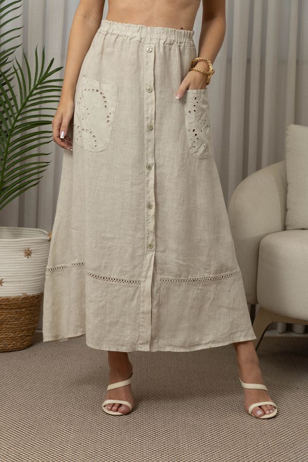 SAIA CARLA CJ BEGE - Loja Linho Italiano