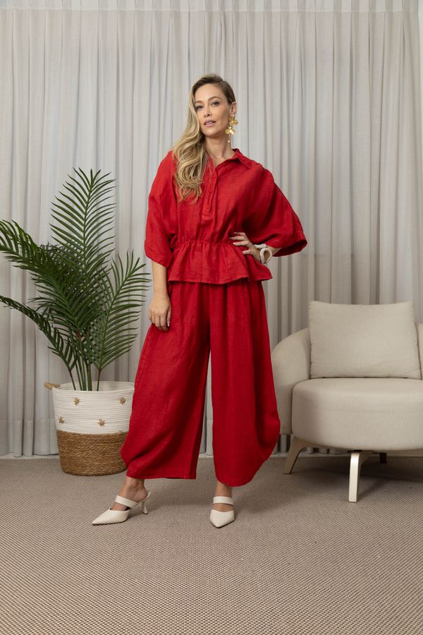 BATA GEOVANA CJ VERMELHO - Loja Linho Italiano