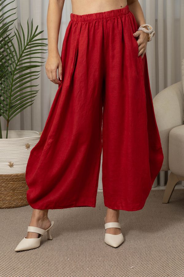 CALÇA GEOVANA CJ VERMELHO - Loja Linho Italiano