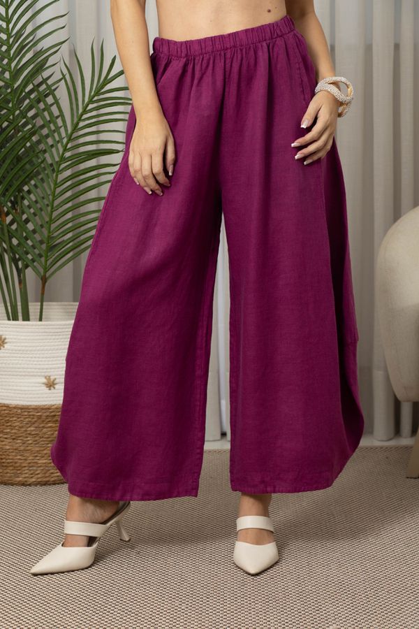 CALÇA GEOVANA CJ UVA - Loja Linho Italiano