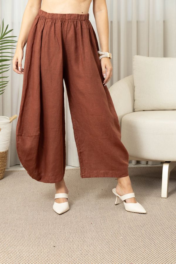 CALÇA GEOVANA CJ MARROM - Loja Linho Italiano