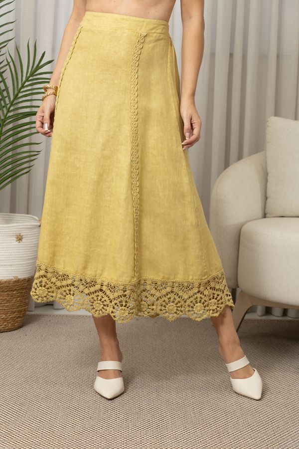 SAIA KATIA AMARELO MILHO - Loja Linho Italiano