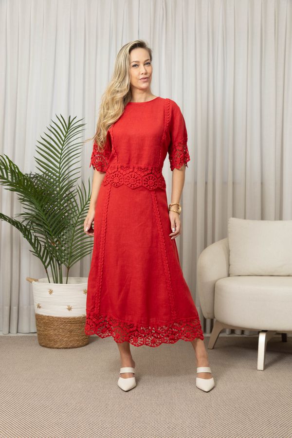 BATA KATIA VERMELHO - Loja Linho Italiano