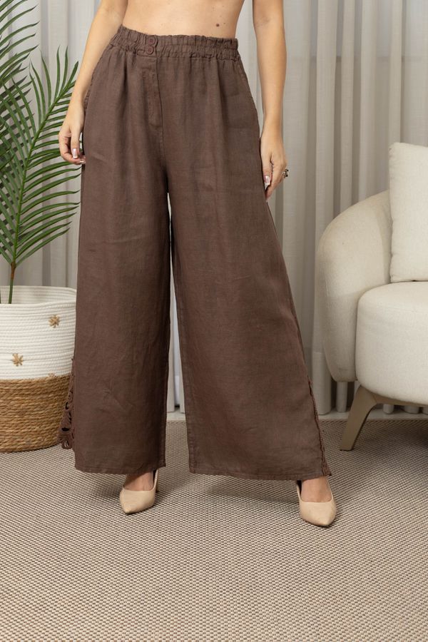 CALÇA SOL CJ CHOCOLATE - Loja Linho Italiano