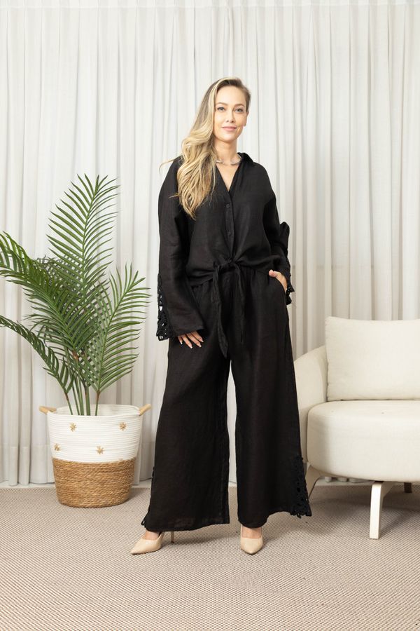 CAMISA SOL CJ PRETO - Loja Linho Italiano