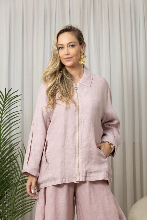 JAQUETA LAIS ROSE - Loja Linho Italiano