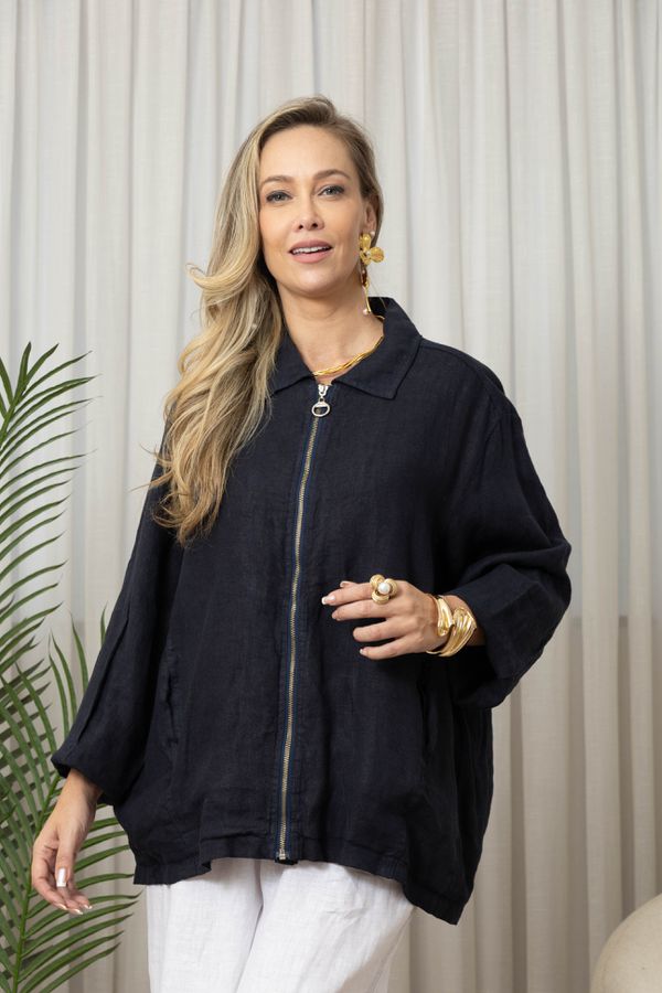 JAQUETA LAIS MARINHO - Loja Linho Italiano