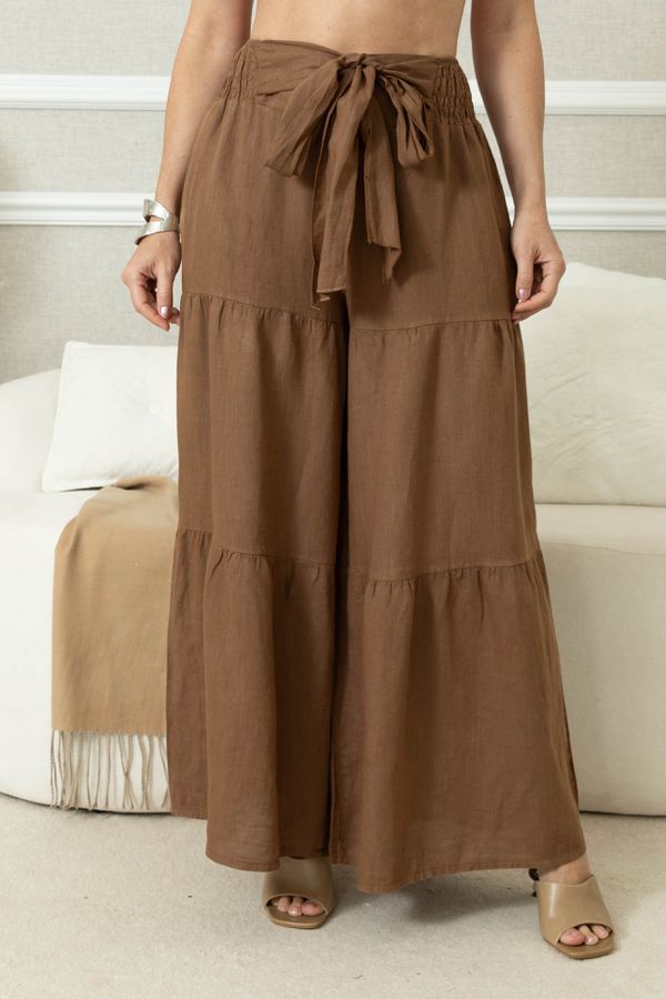 CALÇA DEISEMAR MARROM - Loja Linho Italiano