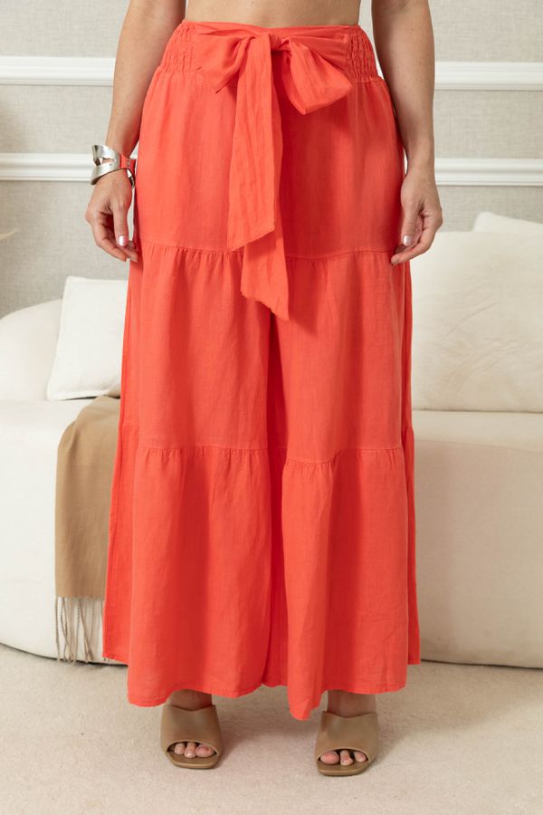 CALÇA DEISEMAR CORAL - Loja Linho Italiano