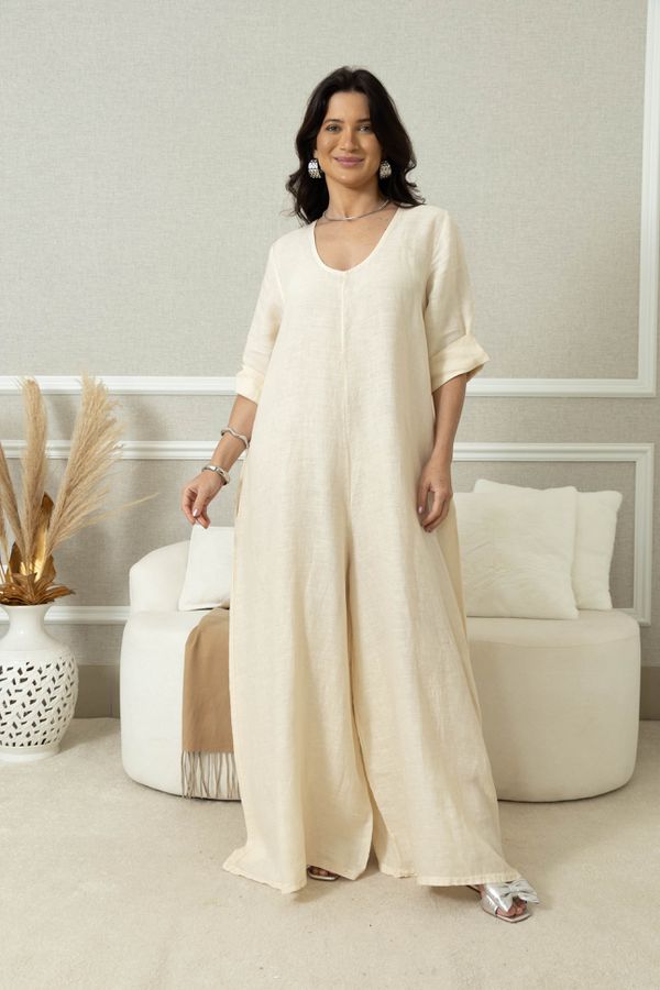 MACACÃO LIANA OFF - Loja Linho Italiano