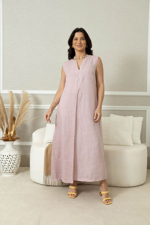 VESTIDO CAPITÓLIO ROSE - Loja Linho Italiano