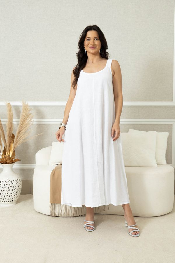 VESTIDO FRANCE BRANCO - Loja Linho Italiano