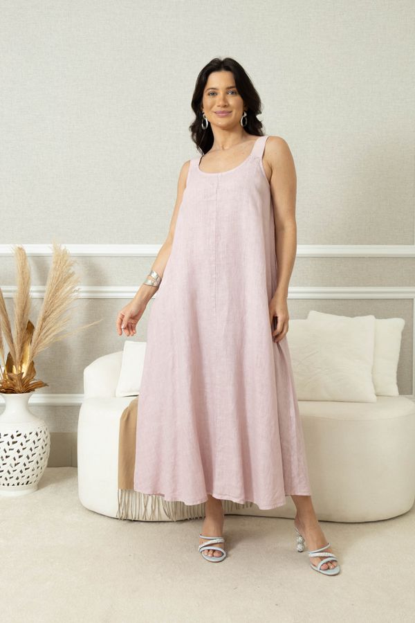 VESTIDO FRANCE ROSE - Loja Linho Italiano