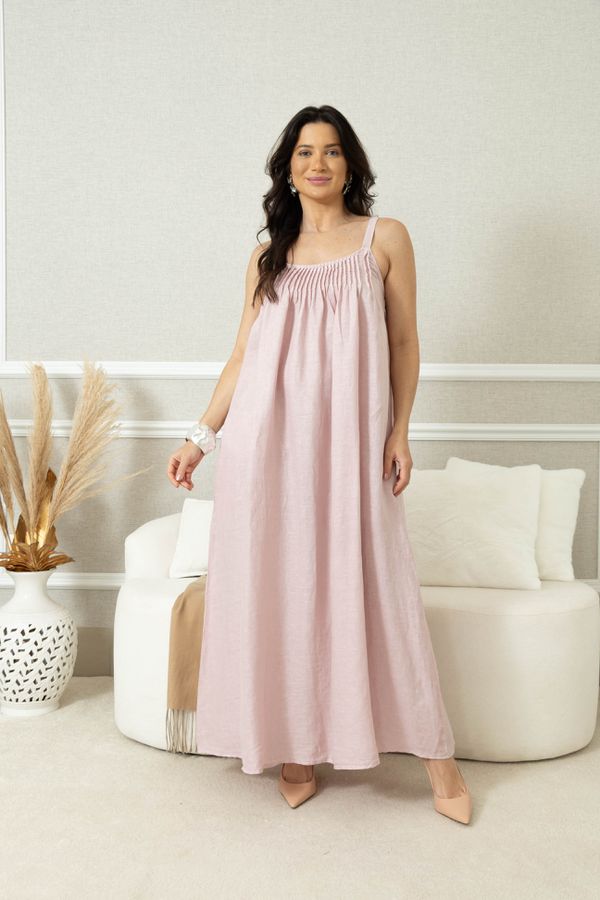 VESTIDO LUZIA ROSE - Loja Linho Italiano