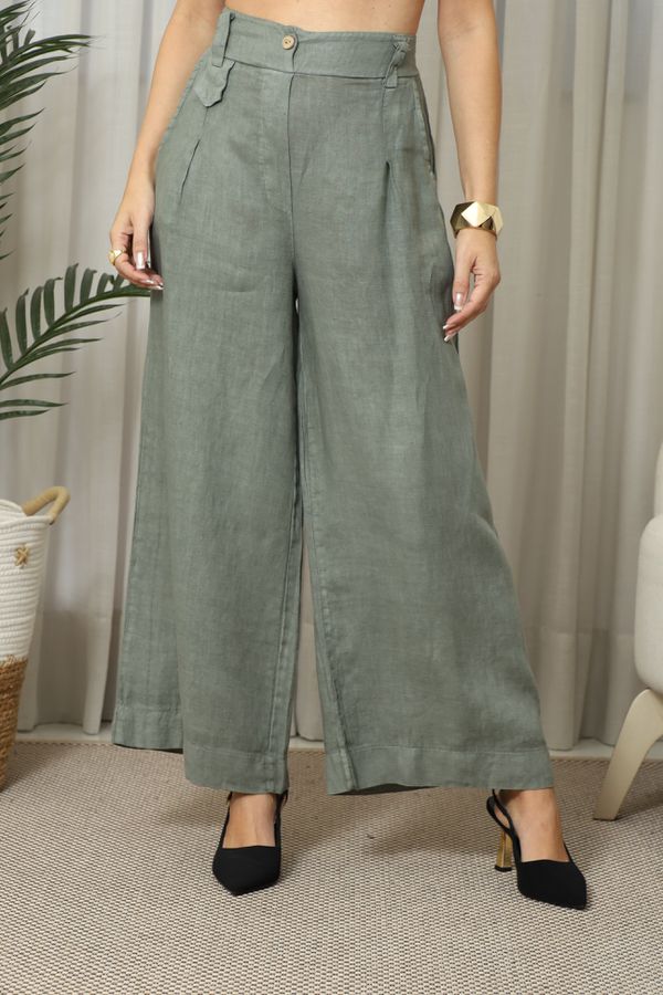 CALÇA NATALIA MENTA - Loja Linho Italiano