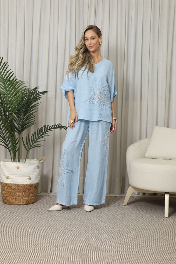 BATA STAR CJ AZUL BEBE - Loja Linho Italiano