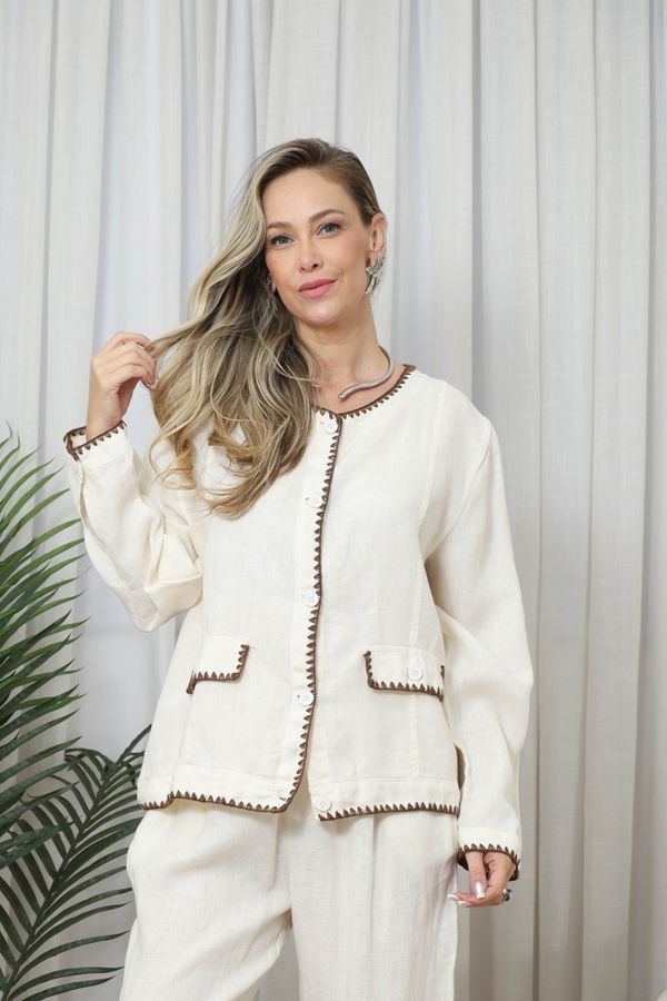 BLAZER JULIA OFF - Loja Linho Italiano