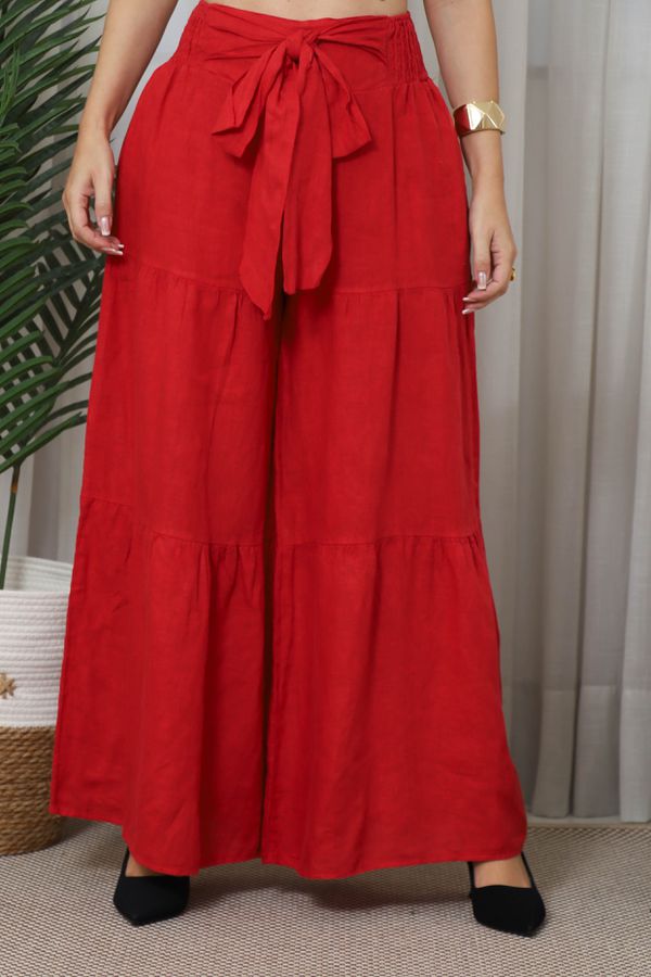 CALÇA DEISEMAR VERMELHO - Loja Linho Italiano