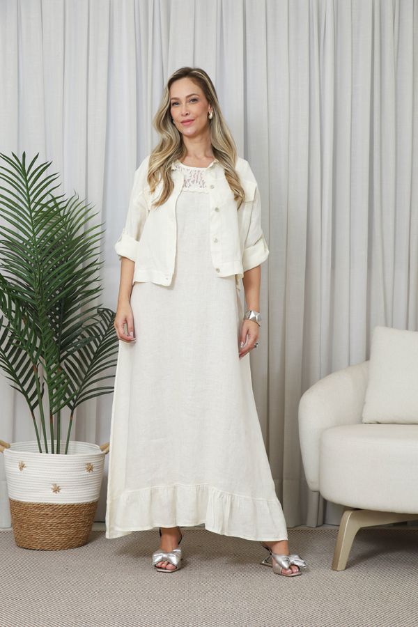 VESTIDO JULIANA CJ OFF - Loja Linho Italiano