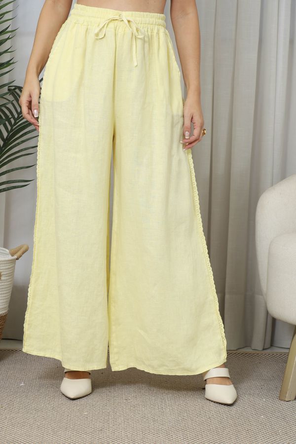 CALÇA LICA CJ MANTEIGA - Loja Linho Italiano