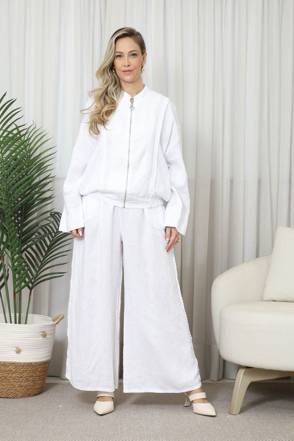 JAQUETA LICA CJ BRANCO - Loja Linho Italiano