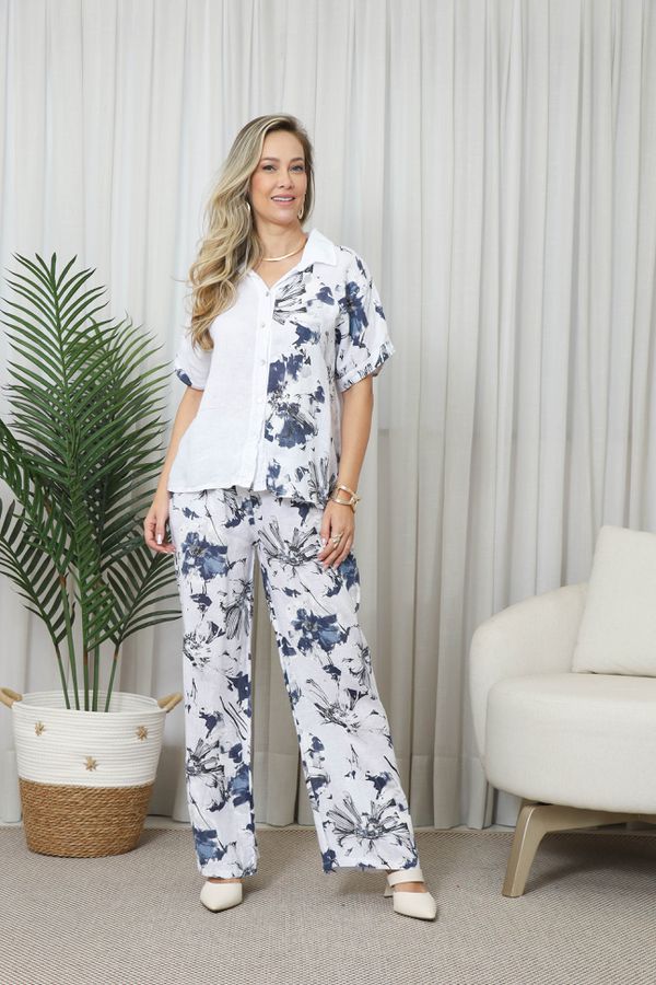 CAMISA SABRINA CJ BRANCO - Loja Linho Italiano