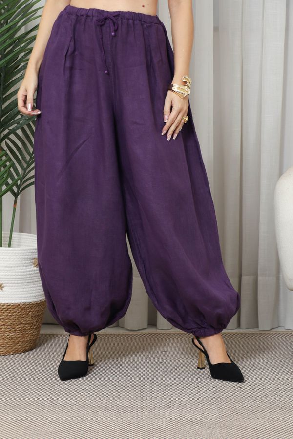 CALÇA VELMA CJ BERINJELA - Loja Linho Italiano