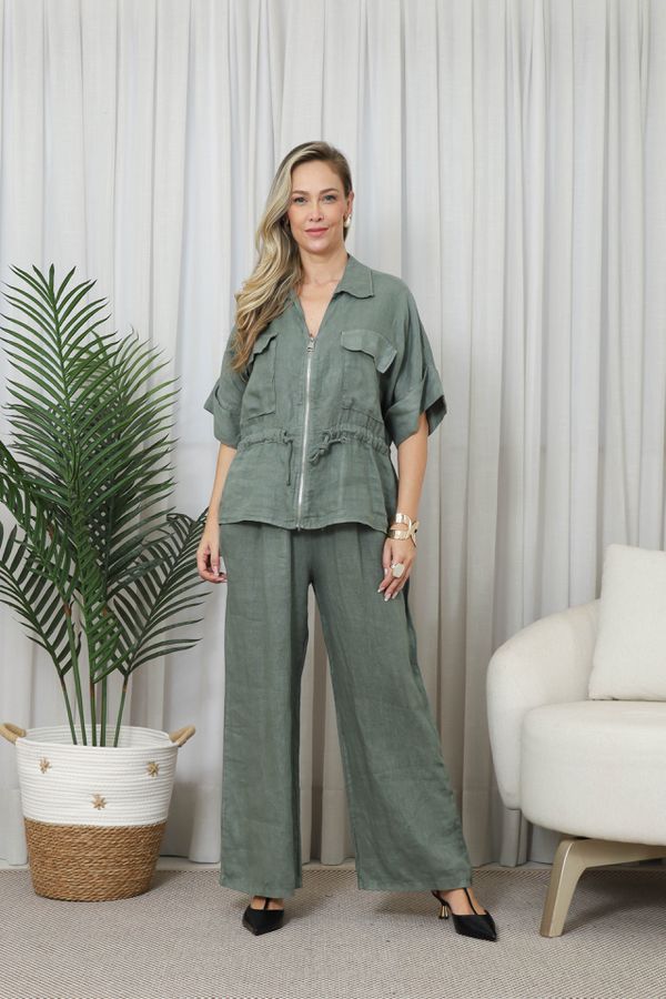 PARKA VIVACE CJ MILITAR - Loja Linho Italiano