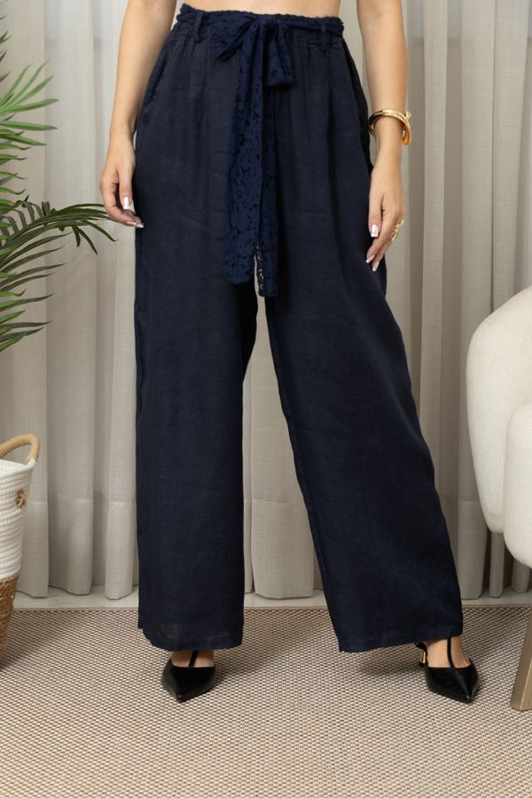 CALÇA AMABILE CJ MARINHO - Loja Linho Italiano