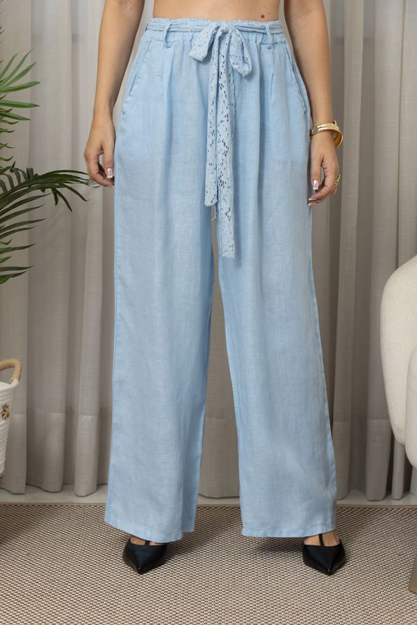 CALÇA AMABILE CJ AZUL BEBE - Loja Linho Italiano