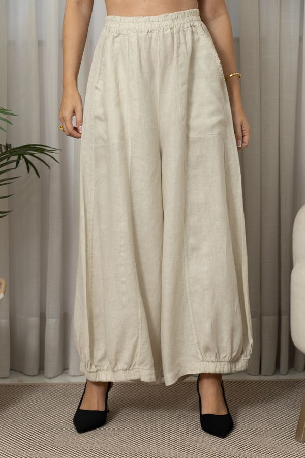 CALÇA ANA CJ BEGE - Loja Linho Italiano