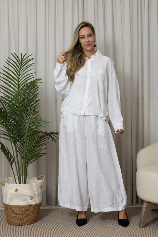 CAMISA ANA CJ BRANCO - Loja Linho Italiano