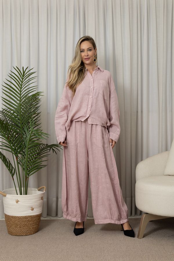 CAMISA ANA CJ ROSE - Loja Linho Italiano