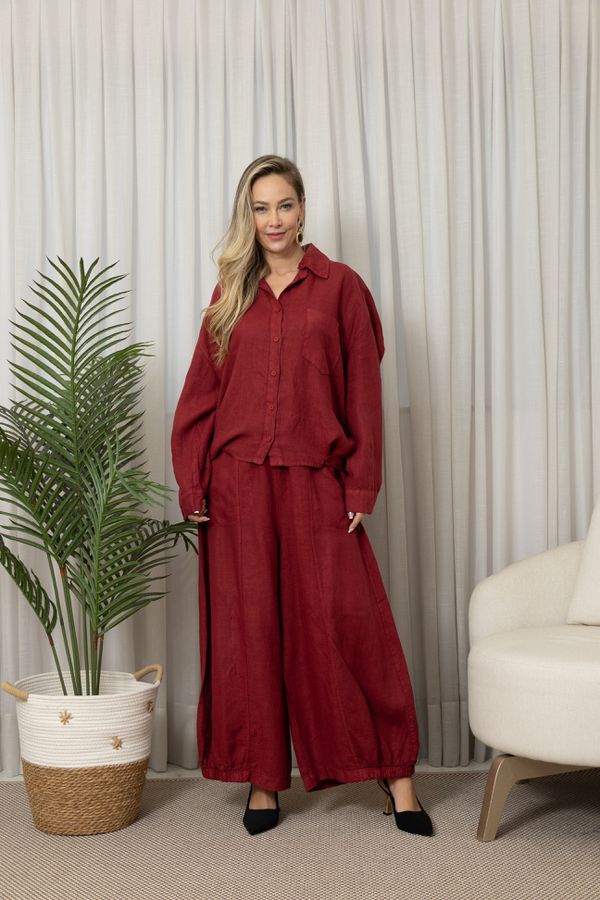 CAMISA ANA CJ MARSALA - Loja Linho Italiano