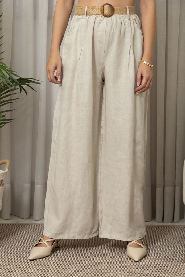 CALÇA MAJESTADE CJ BEGE - Loja Linho Italiano