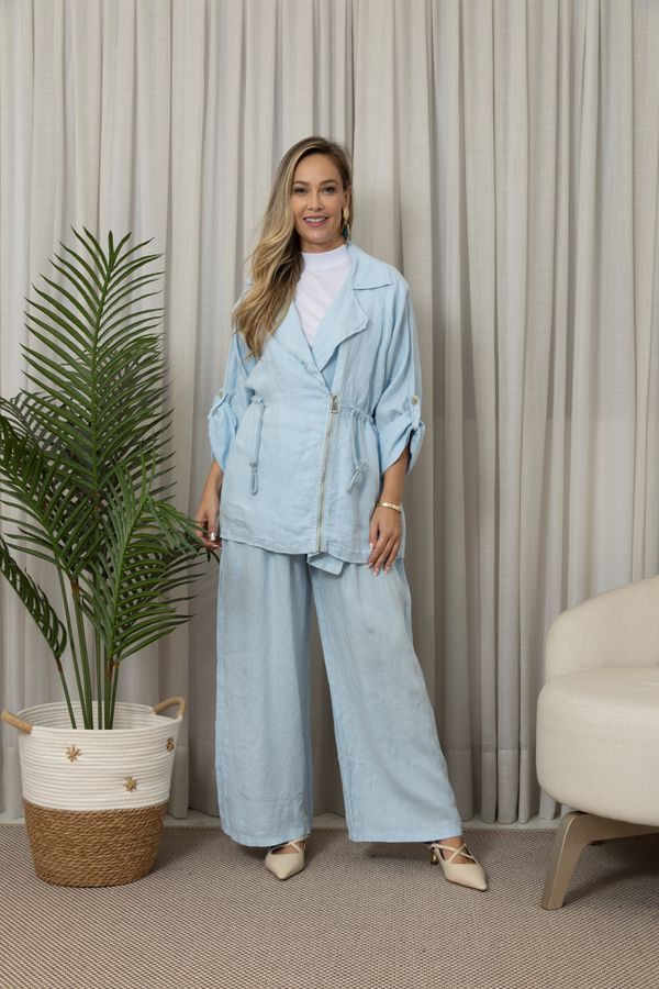 PARKA MAJESTADE CJ AZUL BEBE - Loja Linho Italiano