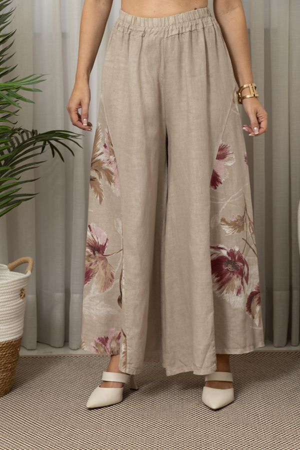 CALÇA NOEMI CJ BEGE ESCURO - Loja Linho Italiano