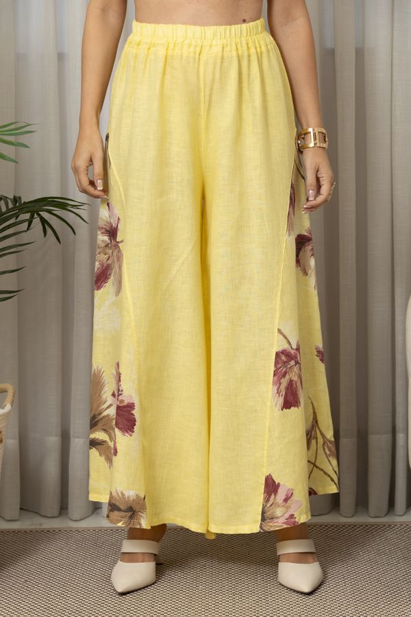 CALÇA NOEMI CJ AMARELO - Loja Linho Italiano