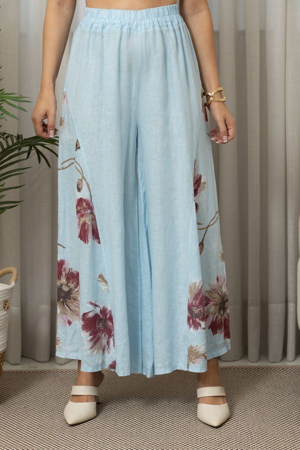 CALÇA NOEMI CJ AZUL BEBE - Loja Linho Italiano