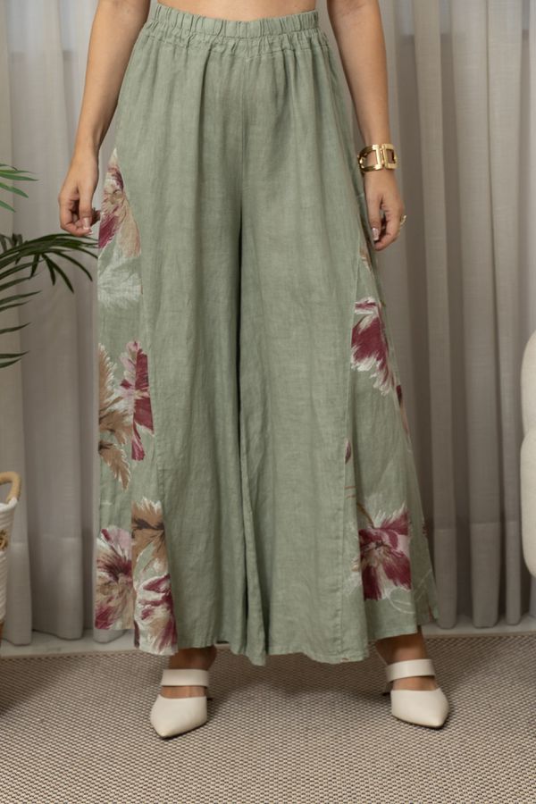 CALÇA NOEMI CJ MENTA - Loja Linho Italiano