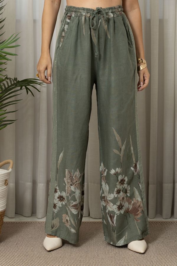 CALÇA OLAVIA CJ MILITAR - Loja Linho Italiano