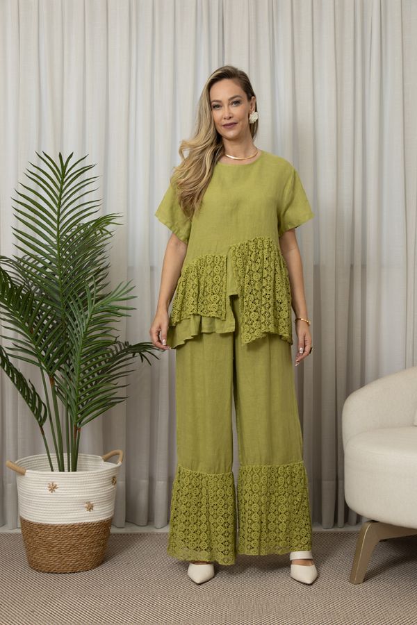 BATA VIVIANE CJ PISTACHE - Loja Linho Italiano